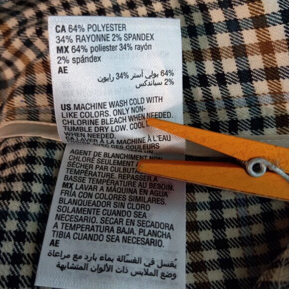 INC International Concepts Size 4 Pants Cropped Culottes Rebecca Plaid High Rise - Picture 8 of 8